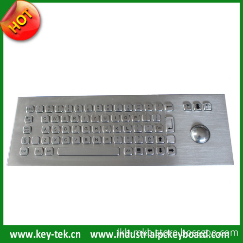 IP65 Dynamic Metal Industrial Kiosk Keyboard with Trackball (K-TEK-A361TB)